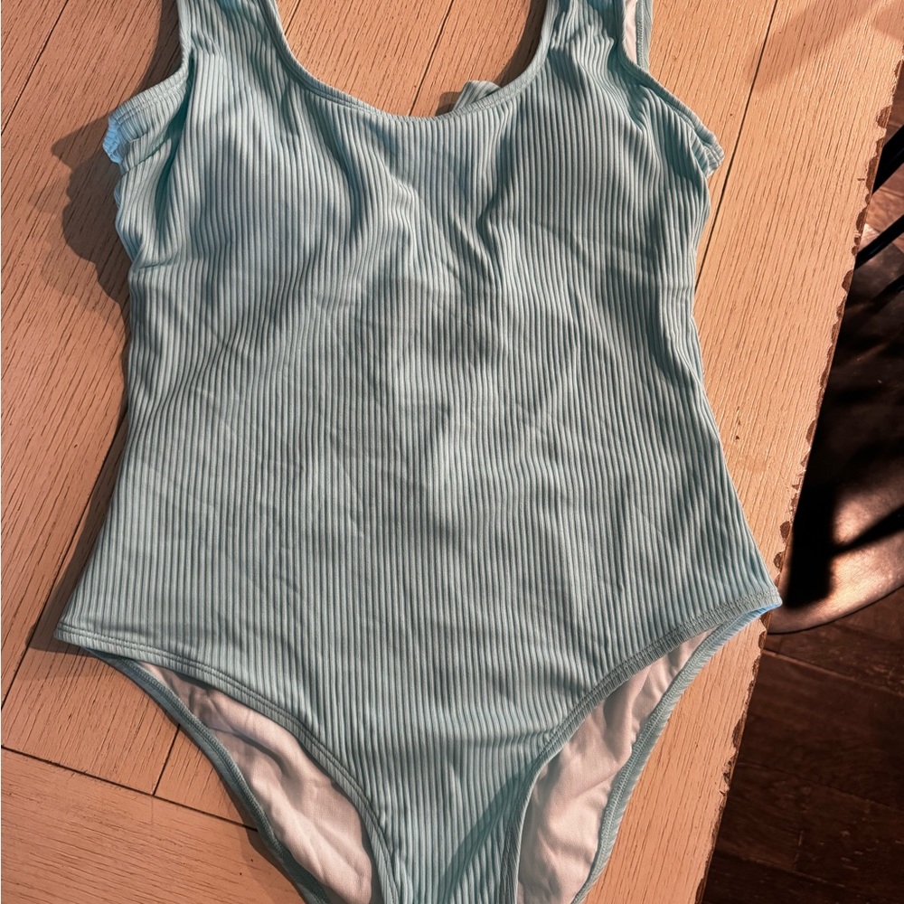 Cupshe Blue Bodysuit One Piece Swimsuit
